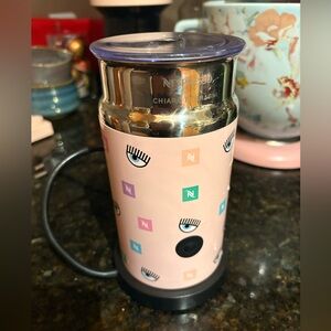 Nespresso x Chiara Ferragni Milk Frother - Pink and Silver